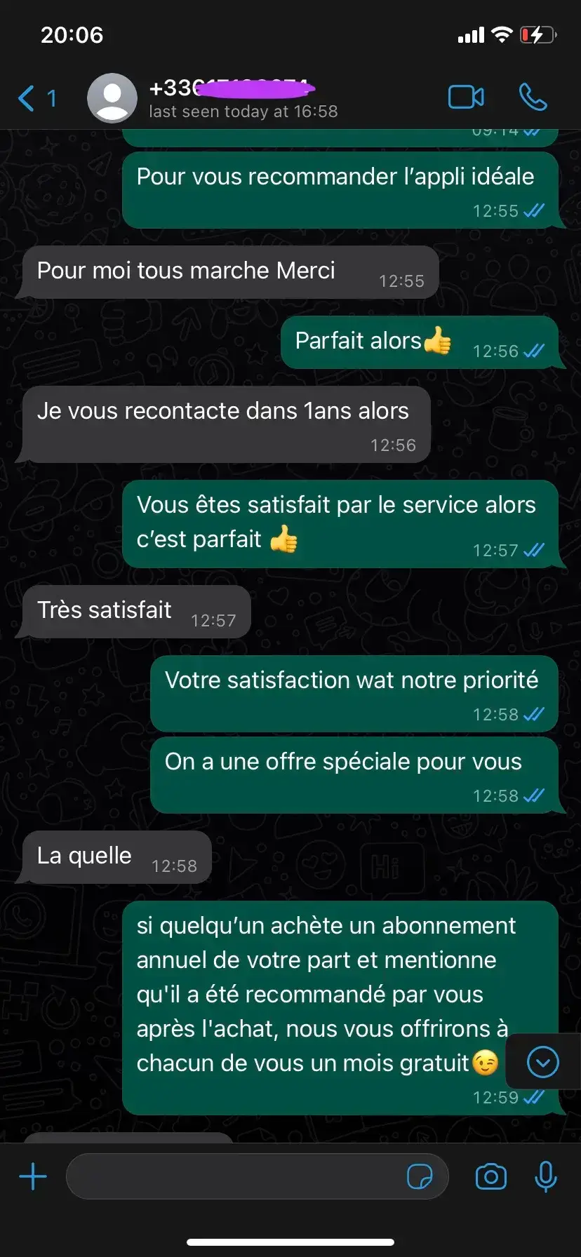 Strong8K customer review on WhatsApp